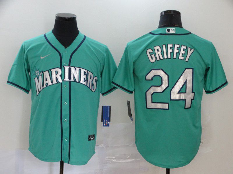 Men Seattle Mariners #24 Griffey Green Game 2021 Nike MLB Jersey